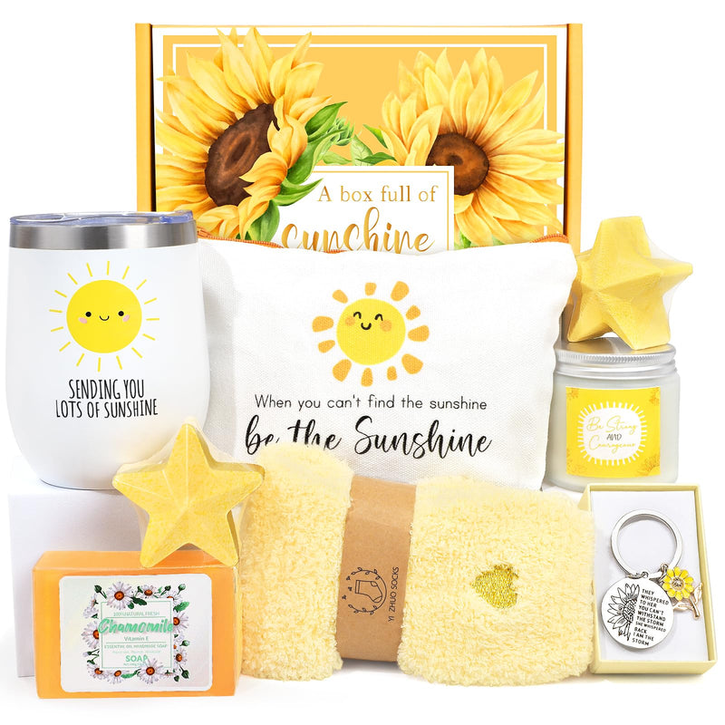 Get Well Soon Gift Baskets for Women, 9Pcs Care Package for Women, after Surgery Recovery Gifts, Feel Better Set Thinking of You - Sending You Hug