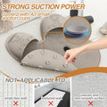 Manmihealth Upgrade Shower Foot Scrubber Mat with Non-Slip Suction Cups, Rabbit-Shaped Silicone Foot Scrubber in Shower for Men & Women (Khaki)