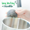 Scotch-Brite Stainless Steel Scrubber, Dish Scrubbers for Cleaning Kitchen and Household, Dishes, 3
