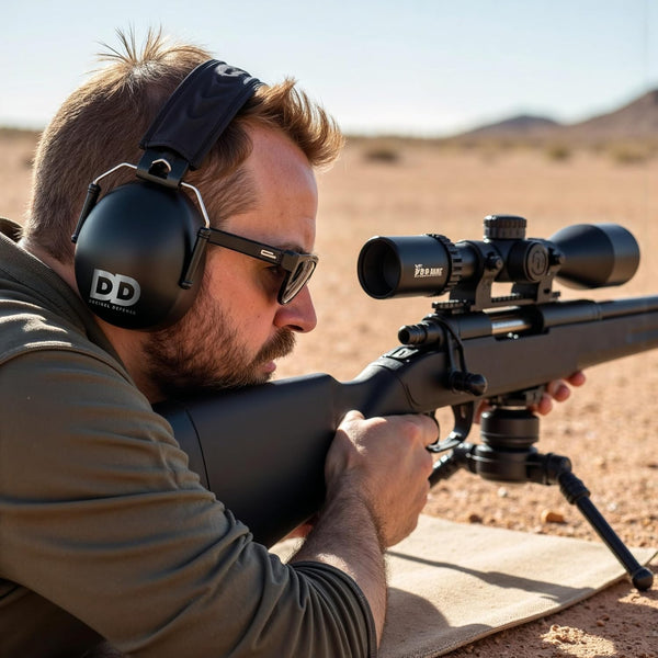Professional Safety Ear Muffs by Decibel Defense - 37Db NRR - the HIGHEST Rated & MOST COMFORTABLE Ear Protection for Shooting & Industrial Use -