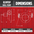 Red Lion RLMPDP, 154 GPH Drill Powered Transfer Pump, Black, 14942013