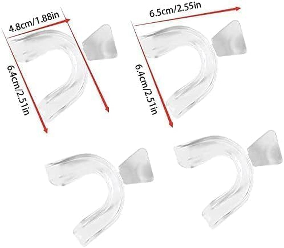 4Pcs Transparent Mouth Guard Silicone Grinding Guard Teeth Whitening Tray Sleeping Gum Shield for Sports Bruxism Bite Guard,Teeth Grinding Guards,Health and Household,Oral Care,Easy to Use