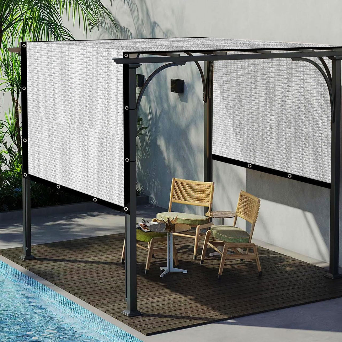 80% Silver Shade Cloth for Garden,Pergola,Greenhouse,Chicken Coop,Kennels,Shade Cloth with Grommets,Simple Hanging Covers
