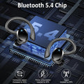 Wireless Earbuds Sport, 2025 Bluetooth 5.4 Headphones Bass Hi-Fi Stereo over Ear Buds, 56Hrs Noise Cancelling Headset with Earhook, IP7 Waterproof