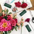 4 Pack 120 Yards 22 Gauge Floral Wire Flexible Paddle Wire Florist Green Wire for Crafts,Wreaths,Christmas Tree,Garland and Floral Flower Arrangements