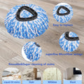 4 Pcs Spin Mop Heads Replacements & 1 Base Set for Ocedar Rinseclean 2-Tank System,Machine Washable Chenille Mop Replacement,Easy Cleaning for