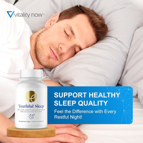 Youthful Sleep | Natural Sleep Support, No Melatonin, Supports Deep Rest and Improved Next-Day Function, Safe for Daily Use | 60 Capsules (1-Month