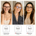 Madison Avenue Blue Light Blocking Glasses Oversized Fashion Blue Light Glasses for Women anti Eyestrain & UV Protection Computer Eyeglasses (Grey