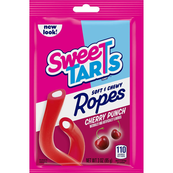 Sweetarts Ropes, Cherry Punch Candy, 3 Ounce Pouch (Pack of 12)