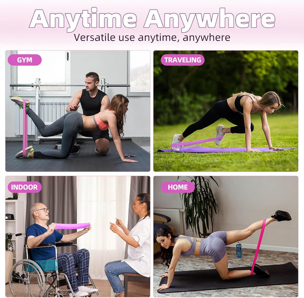 Resistance Loop Exercise Bands, Resistance Bands Exercise Bands for Home Fitness, Stretching, Strength Training, Physical Therapy,Elastic Workout
