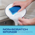 SCRUBIT 48 Pack Kitchen Sponges - Dish Sponge for Washing Dishes, Kitchen & Bathroom â Blue Dishwashing Sponges along with a Thought Scrubber â
