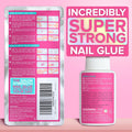 Super Strong Nail Glue for Press on Nails, Nail Tips & Acrylic Nails (8Ml) NYK1 Nailbond Brush on Glue for Press Ons, Tips & Acrylics - Long