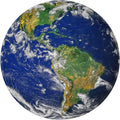 Earth Globe North and South America Map round Mouse Pad, Small Gaming Mousepad with Stitched Edge, Non-Slip Rubber Base Mouse Mat Office Desk