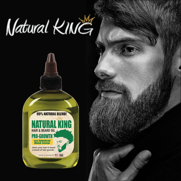 SFC Natural King Pro-Growth Hair & Beard Oil with Jamaican Black Castor Oil 7.1 Oz.