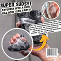 Extra Rough Exfoliating Washcloth-Extreme Body & Back Scrubber for Shower, Extra Long, Hygienic Rough Exfoliator, Men & Women, 2 Count Pack, Black