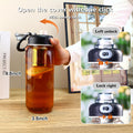 34Oz Glass Water Bottle with Capacity Mark & Stainless Steel Tea Strainer-Large Capacity for Hot/Cold Drinks,Coffee,Tea,And Water-Includes