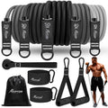 Resistance Bands, Exercise Bands for Working Out, Workout Bands Men, Fitness Bands Set with Handles, Door Anchor, Home Gym Equipment for Musle