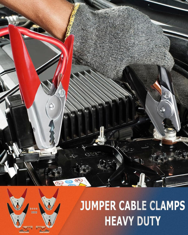 Battery Jumper Cable Clamps Heavy Duty, 1100A Battery Booster Cable Insulated Parrot Clips, Battery Charging Connector Kit for Car, Auto Heavy