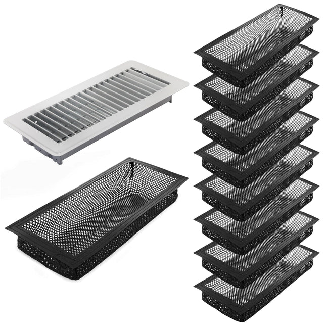 8 Pack Floor Register Cover Trap,Floor Vents Hoods for Home Air Vent Filters,Register Filters for Floor Vents?4 X 10 Inc