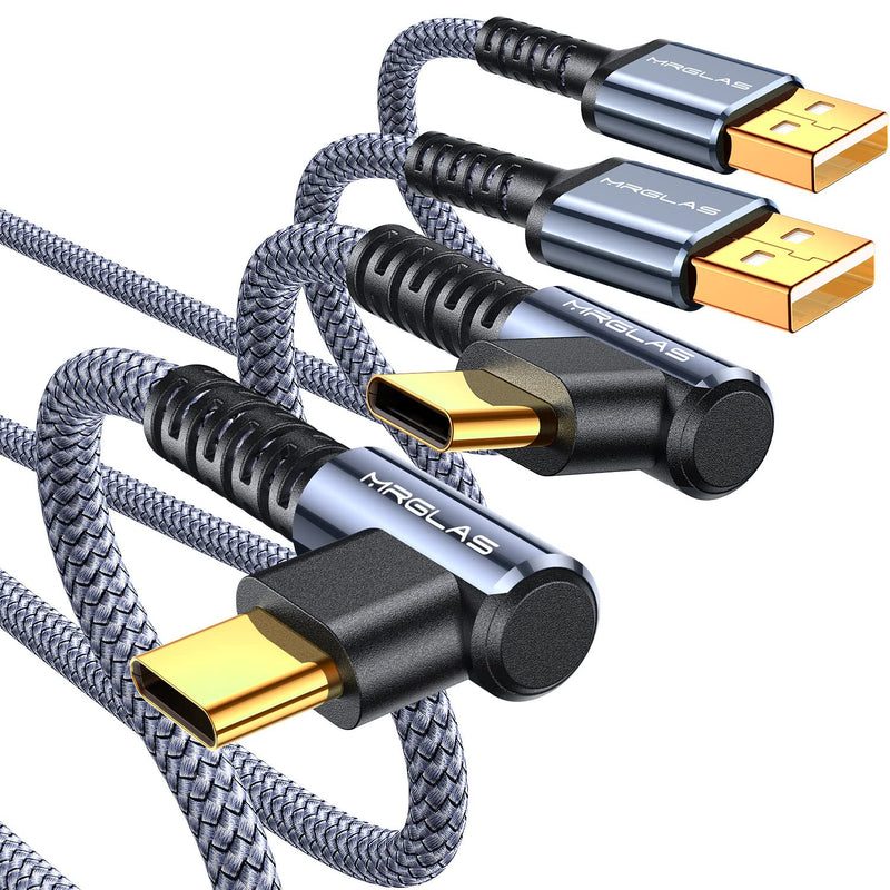 MRGLAS USB C Cable 3.2A, USB to USB C Cable [2-Pack,6.6Ft], Iphone 16 Charger, Type C Charger Fast Charging for Iphone 15 Pro Max, Samsung Galaxy