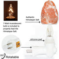 Spantik Pink Himalayan Salt Lamps - Hand Carved, Natural Night Lights for Bedrooms and Home Decor