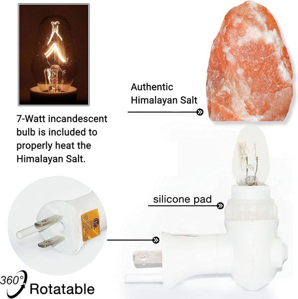 Spantik Pink Himalayan Salt Lamps - Hand Carved, Natural Night Lights for Bedrooms and Home Decor