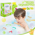 EKUEASYKU Dinosaur Bath Toys for Kids Ages 1-3 2-4 4-8 Toddler Bath Toys Whirling Waterfall Water Toys Fishing Games Bathtub Bath Time Tub Toys