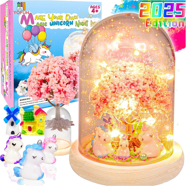 YOFUN Make Your Own Unicorn Night Light - Unicorn Craft Kit for Kids, Arts and Crafts Nightlight Project Novelty for Girl Age 4 to 9 Year Old,