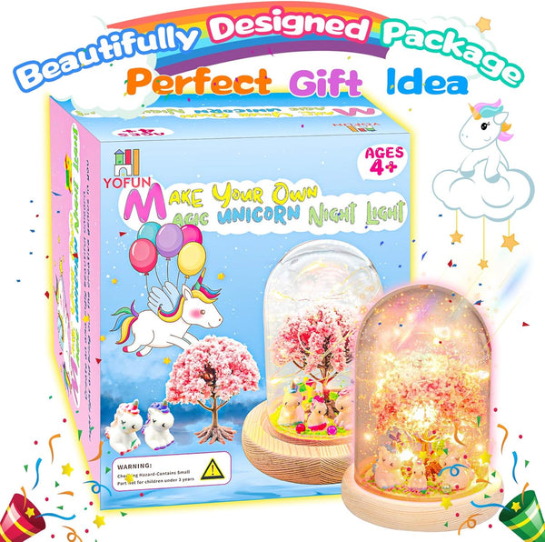 YOFUN Make Your Own Unicorn Night Light - Unicorn Craft Kit for Kids, Arts and Crafts Nightlight Project Novelty for Girl Age 4 to 9 Year Old,