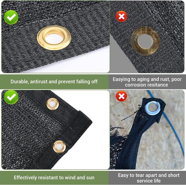70% Garden Shade Cloth, 10X20Ft HDPE Mesh Tarp with Upgraded Grommets, Keten Uv-Resistant Outdoor Sun Shades for Greenhouse, Garden, Patio Plants,