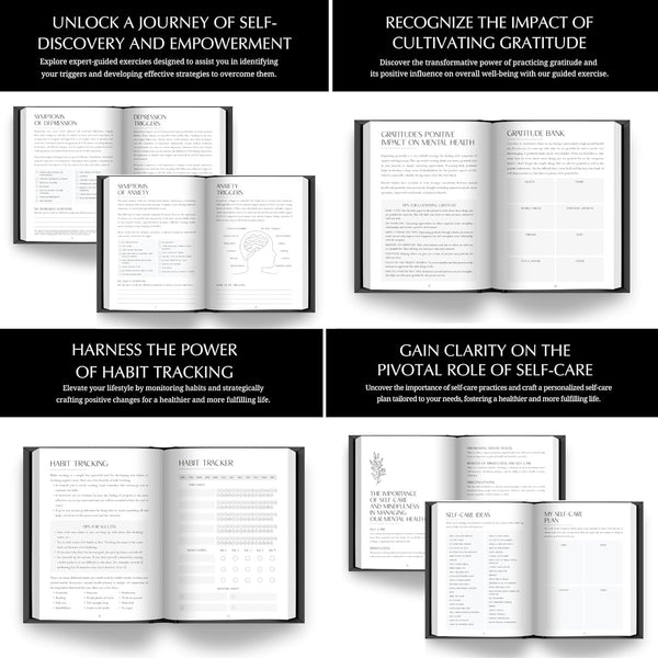 FINDING BALANCE 100-Day Mental Health Journal â Daily Journal with Prompts for Mindfulness, Self-Care & Healing â Anxiety & Depression Relief