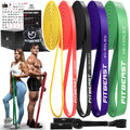 Fitbeast Resistance Bands Set, 6 Different Levels, Pull up Assist Bands for Strength Training, Crossfit, Powerlifting, Muscle Toning, Yoga,