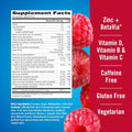 Emergen-C Immune+ Triple Action Immune Support Powder, Betavia (R), 1000Mg Vitamin C, B Vitamins, Vitamin D and Antioxidants, Raspberry â 30 Count