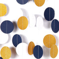 Navy-Blue White-Gold Party-Decorations Streamers Garland - 52Ft Graduation 2025 Glitter Hanging Paper Banner, Men Boy Birthday Nautical Fathers