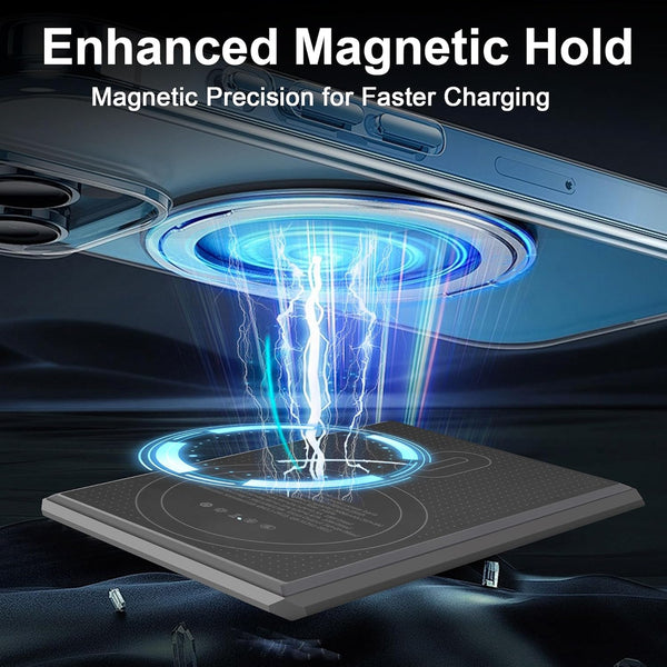 Magnetic Portable Charger 5000mAh with 15W Wireless & 20W PD Fast Charging,Ultra-Slim Travel-Ready Design,LED Display & Premium Metal