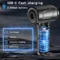 Compressed Air Duster-Cordless Air Blower-Electric Air Duster for Cleaning Keyboard Pc-Air Cleaning Kit-3 Speed Duster Cleaner with Led-Light-No