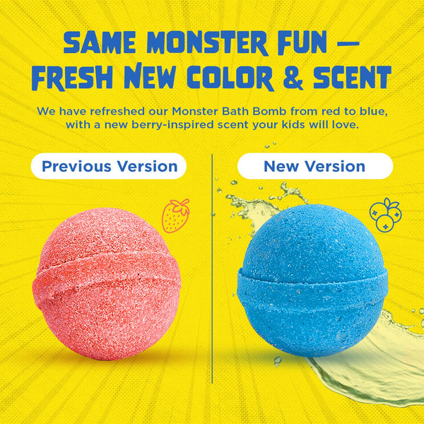 Poke Monster Bath Bomb for Kids with Surprise Toys inside (Gift Set) - Large Bubble Bath Bombs for Boys & Girls - Skin-Safe, Made in USA, Fruity