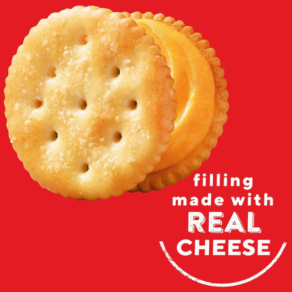 RITZ Cheese Sandwich Crackers, Lunch Snacks, 20 Snack Packs (6 Crackers per Pack)