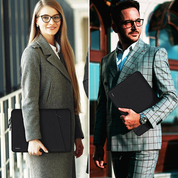 Laptop Sleeve Bag 14 Inch, Shockproof Protective Computer Cover with Accessories Pocket, Portable Laptop Case Compatible for 14 Inch Macbook
