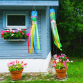Flutesan 2 Pcs 40 Inches Twin Hummingbird Windsock Spring Wind Socks for Hanging Outdoor Yard Patio Lawn Garden Decoration