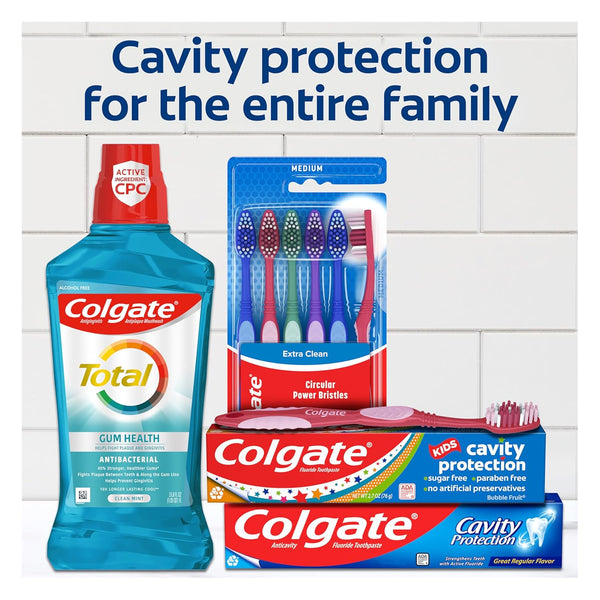 Colgate Cavity Protection Regular Fluoride Toothpaste, White, 6 Oz