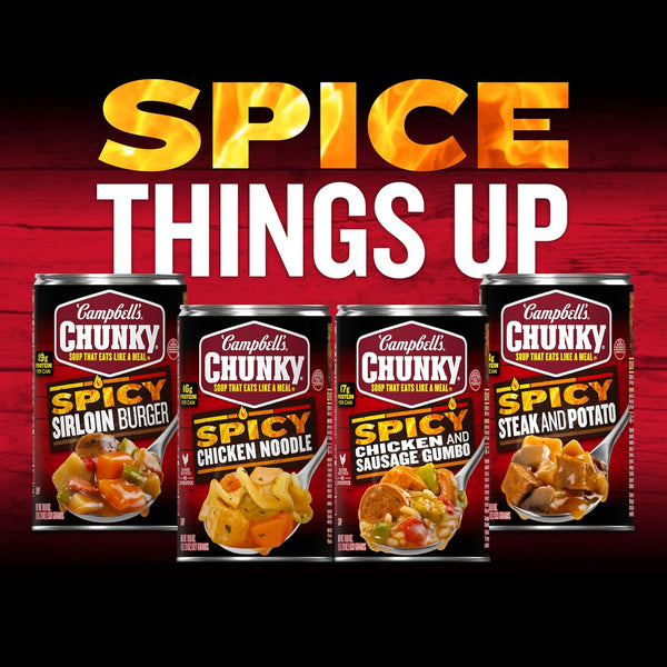 Campbell'S Chunky Soup, Spicy Chicken Quesadilla Soup, 18.8 Oz Can