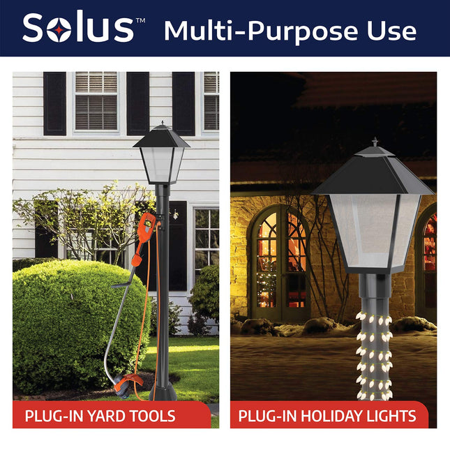 Solus SCO-338 120V Grounded Convenience Electrical Outlet for Outdoor Lamp Post and Poles, Energy Saving and Weather Res