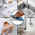 Shower Drain Cover Tub Stopper,2 Pieces Sewer Anti-Odor Mat Deodorizing Drain Plugs for Kitchen,Bathroom and Laundry(5.9X5.9 Inch) Blue