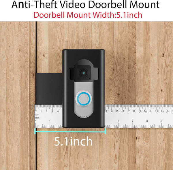 Anti-Theft Video Doorbell Mount,Ahbteym Mount No Drill Bracket Holder Accessories for Apartment Home Rentals Compatible with Ring Video Doorbell