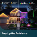 Linkind Smart Solar Lights Outdoor SL5C, Solar Spotlight Color Changing App/Voice Control Landscape Lighting, IP67 Spot Lights Outdoor Waterproof