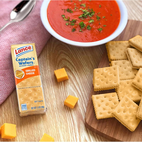 Lance Sandwich Crackers, Captain'S Grilled Cheese Wafers, 8 Ct Box