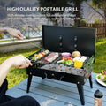 MASTER COOK Portable Charcoal Grill, Foldable BBQ Grill Kit Easy to Carry, Mini Tabletop Grill for Outdoor Camping, Patio and Picnic,