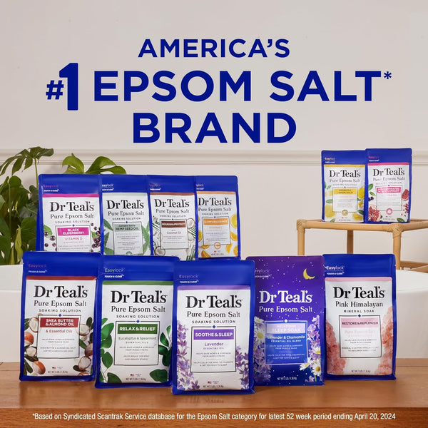 Dr Teal'S Pure Epsom Salt, Lavender, Eucalyptus & Wellness Trio Bundle, 3 Lbs (Pack of 3)