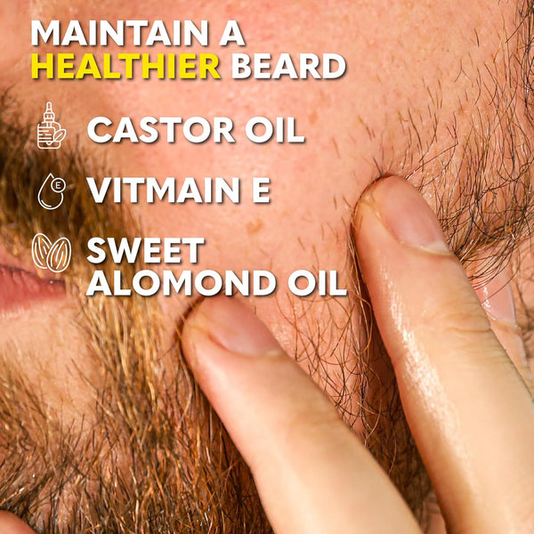 The Beard Club Premium Cedar Beard Oil for Men - Natural Castor & Almond Oils - Beard & Mustache Conditioner - Hydrates, Moisturizes, Softens &